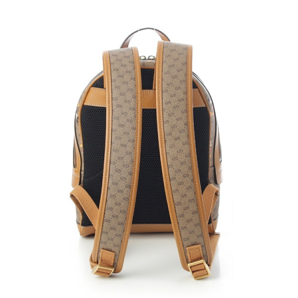 Gucci Disney GG Supreme Leather Mickey Mouse Interlocking Backpack Daypack Beige - Picture 4 of 10
